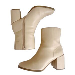 A New Day Janelle Dress Boots Cream Gogo Boots Women's Size 10